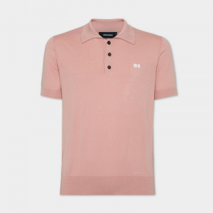 Поло DSQUARED2 S74HA1452 D2 KNIT POLO POWDER