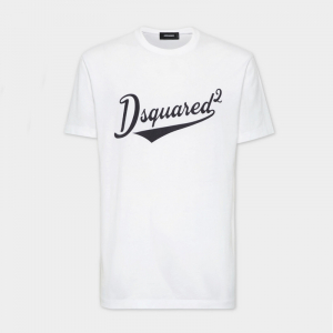 Футболка DSQUARED2 S74GD1394 VELVET LOGO WHITE