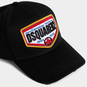 DSQUARED2 BCM0763 LOGO BASEBALL CAP BLACK