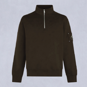 Толстовка MOOSE KNUCKLES HARTSFIELD 1/4 ZIP ESPRESSO