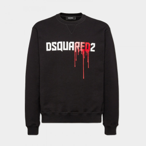 Толстовка DSQUARED2 S74GU0813 BLOODY RED LOGO BLACK